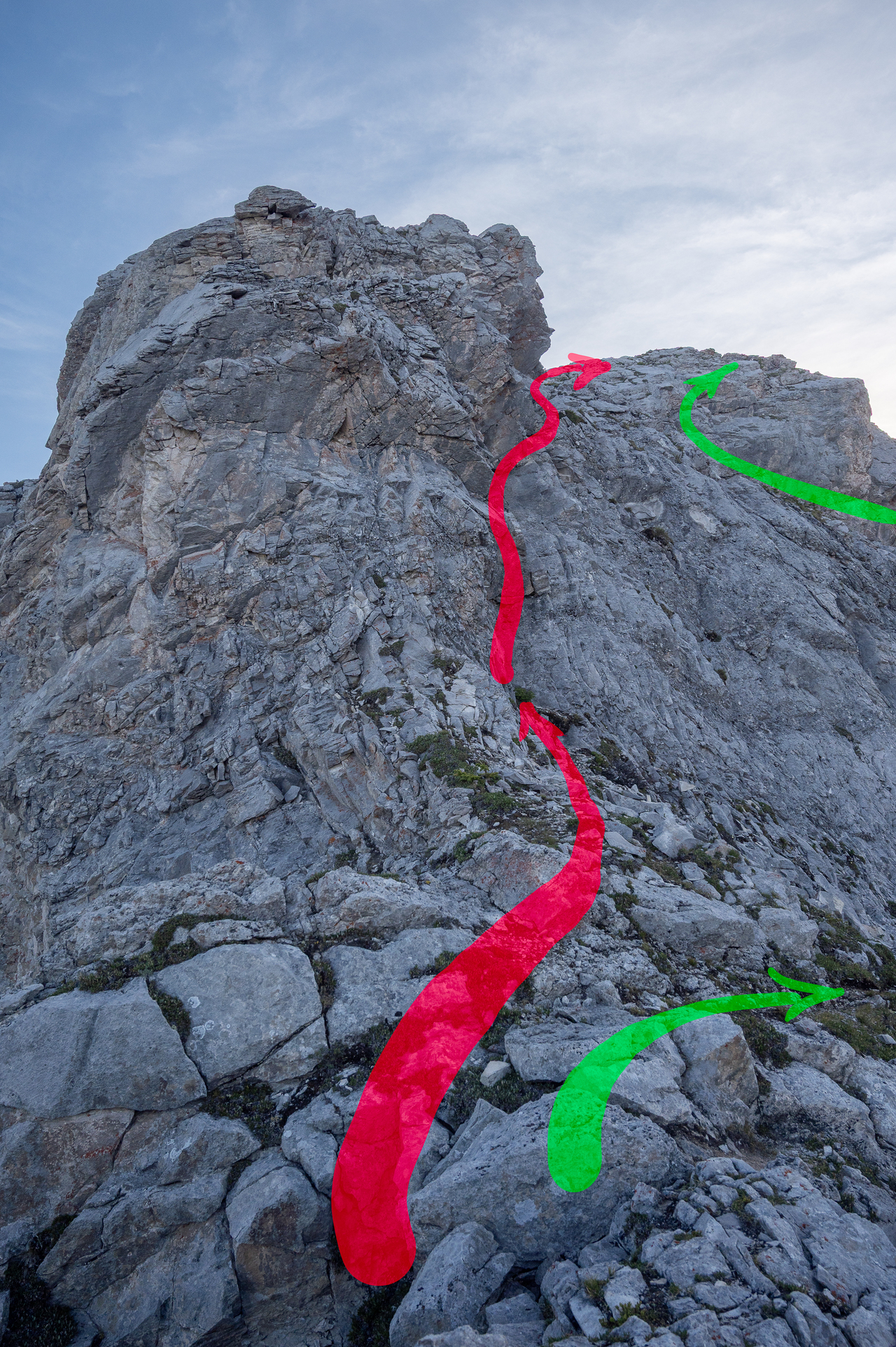 Overhang feature